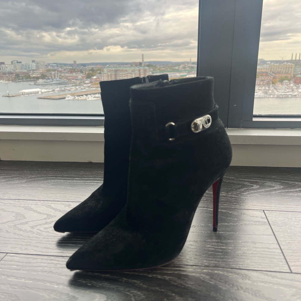 Christian Louboutin Black Heeled Booties